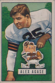 Alex Agase 1951 Bowman #111 football card