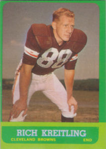 Rich Kreitling 1963 Topps #16 football card