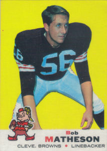 Bob Matheson Rookie 1969 Topps #27 football card