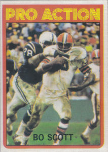 Pro Action Bo Scott 1972 Topps #123 football card