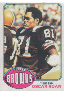 Oscar Roan Rookie 1976 Topps #256 football card