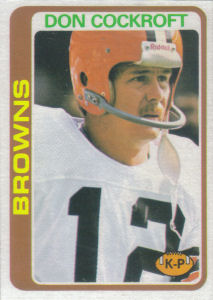 Don Cockroft 1978 Topps #33 football card