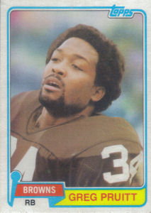 Greg Pruitt 1981 Topps #415 football card