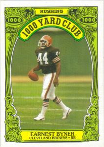 Earnest Byner 1000 Yard Rushing Club 1986 Topps #26 football card