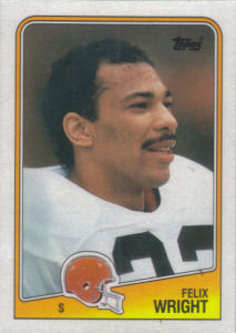 Felix Wright Rookie 1988 Topps #101 football card