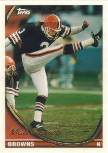 Matt Stover 1994 Topps #418 football card