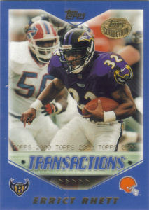 Errict Rhett Transactions 2000 Topps #180 football card