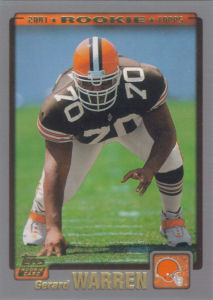 Gerard Warren Rookie 2001 Topps #333 football card