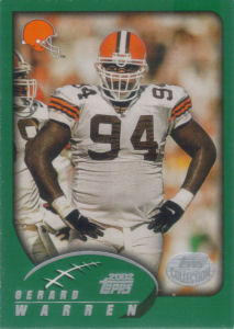 Gerard Warren 2002 Topps #207 football card