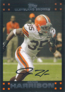 Jerome Harrison 2007 Topps #62 football card