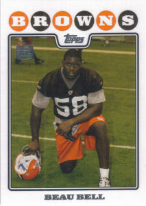 Beau Bell Rookie 2008 Topps #413 football card