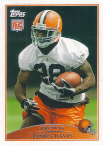 James Davis Rookie 2009 Topps #416 football card