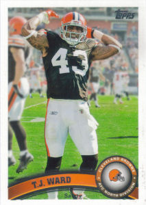 T.J. Ward 2011 Topps #128 football card