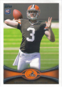 Brandon Weeden Rookie 2012 Topps #3A football card