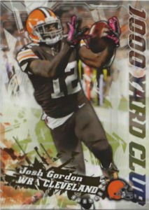 Josh Gordon 1000 yard club 2014 Topps #22 football card