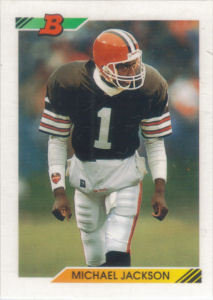 Michael Jackson 1992 Bowman #53 football card