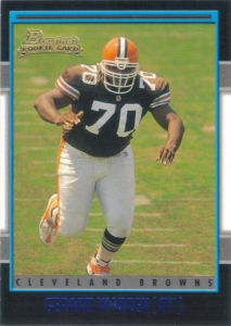 Gerard Warren Rookie 2001 Bowman #184 football card