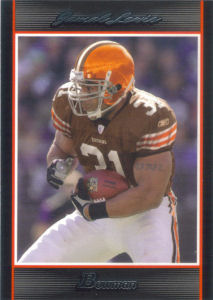 Jamal Lewis 2007 Bowman #27 football card