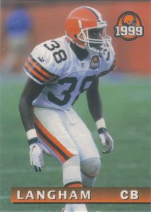 Antonio Langham Rookie 1999 Giant Eagle #20 football card