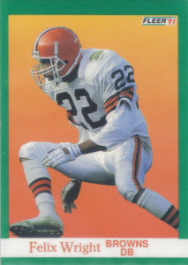 Felix Wright 1991 Fleer #42 football card