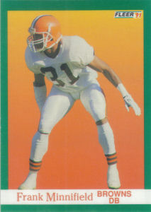 Frank Minnifield 1991 Fleer #40 football card