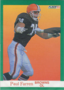 Paul Farren 1991 Fleer #33 football card