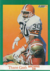 Thane Gash 1991 Fleer #34 football card