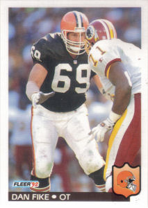 Dan Fike 1992 Fleer #66 football card