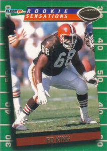 Ed King Rookie Sensations 1992 Fleer #8 football card