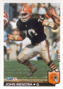 John Rienstra 1992 Fleer #76 football card