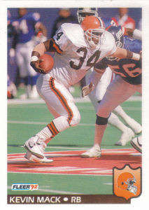 Kevin Mack 1992 Fleer #72 football card