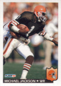 Michael Jackson 1992 Fleer #69 football card