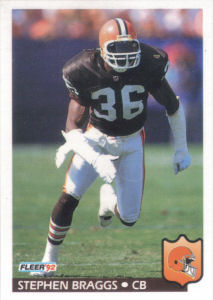 Stephen Braggs 1992 Fleer #64 football card