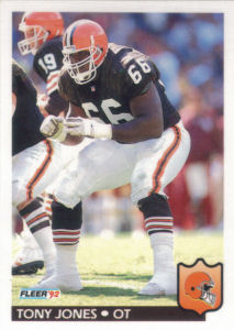 Tony Jones 1992 Fleer #70 football card