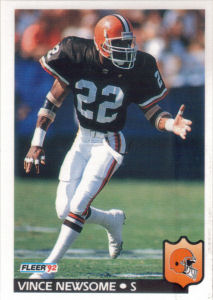 Vince Newsome 1992 Fleer #75 football card