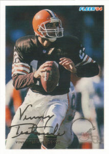 Vinny Testaverde 1994 Fleer #104 football card