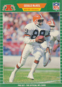 Gerald McNeil 1989 Pro Set #81 football card