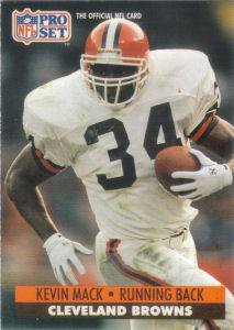 Kevin Mack 1991 Pro Set #474 football card