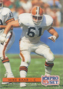 Mike Baab1992 Pro Set #136 football card