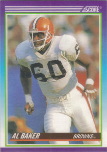 Al Baker 1990 Score #479 football card