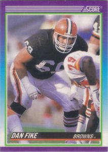 Dan Fike 1990 Score #543 football card