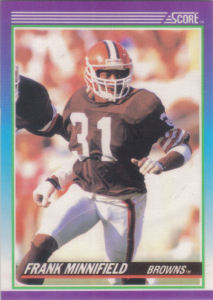 Frank Minnifield 1990 Score #148 football card