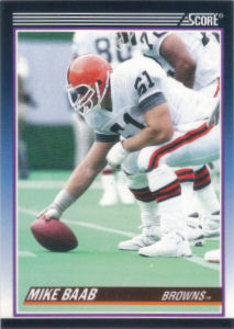 Mike Baab Supplemental 1990 Score #32T football card