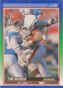 Tim Manoa 1990 Score #403 football card