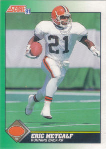 Eric Metcalf 1991 Score #245 football card