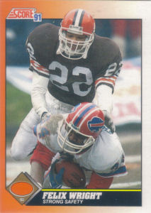 Felix Wright 1991 Score #368 football card