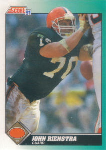 John Rienstra Supplemental 1991 Score #35T football card