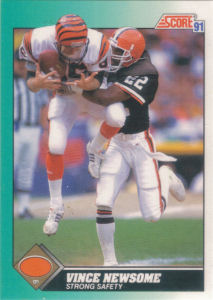 Vince Newsome Supplemental 1991 Score #4T football card