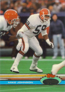 Mike Johnson 1991 Topps Stadium Club #399 football card