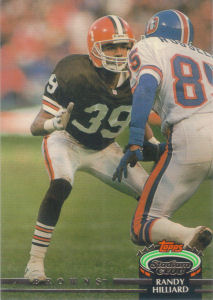 Randy Hilliard Rookie 1992 Topps Stadium Club #172 football card